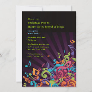 Notes musicales Considérant Invitation