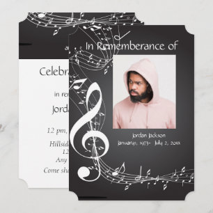 Notes musicales des Invitations du service commémo