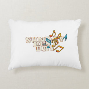 Notes musicales Dimanche le meilleur Coussin d'asc