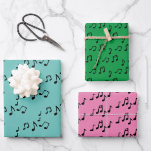 Notes musicales Feuilles de papier d'enveloppement