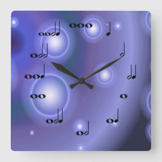Notes musicales Horloge avec violet