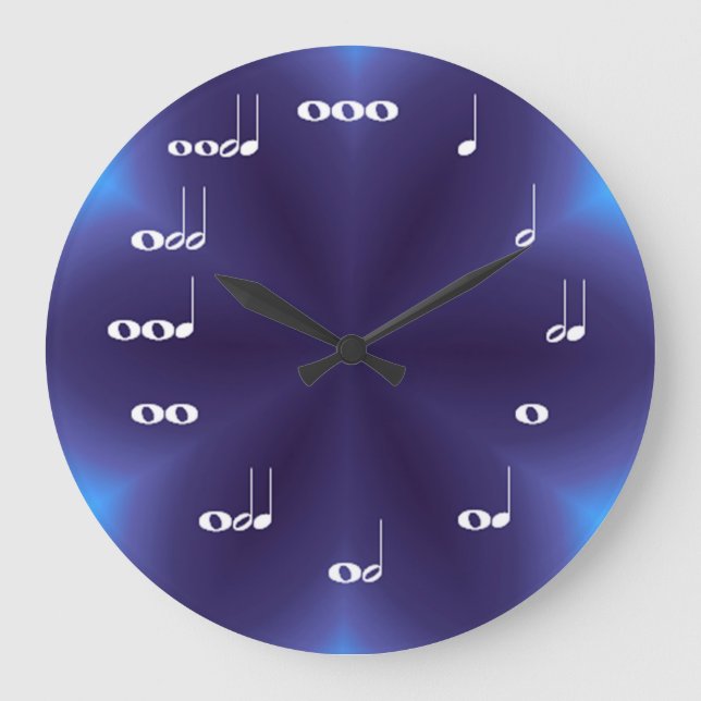 Notes musicales Horloge Mélange violet (Recto)