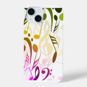Notes musicales iPhone 15 Coque