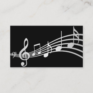 Notes musicales minimales simples   CARTE DE VISIT