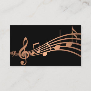 Notes musicales minimales simples  Carte de visite