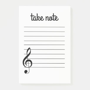 Notes musicales Post-it