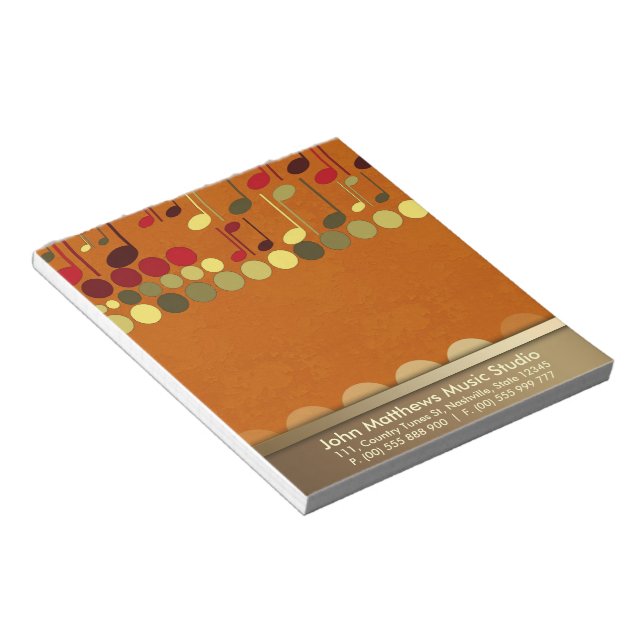 Notes musicales Texture Personnaliser-it Bloc-note (Incliné)