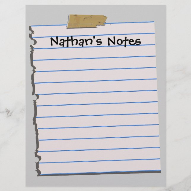 Notes Nathan's Fun Letterhead Papeterie (Devant)