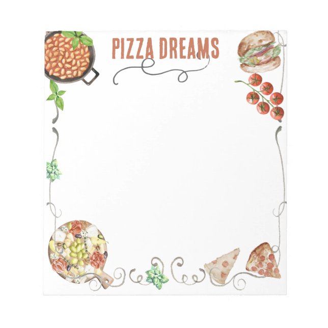 Notes on Pizza Dreams Notizblock (Vorderseite)