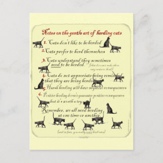 Notes on the Gentle Art of Herding Cats Postkarte