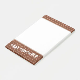 Notes personnalisées Post-it® sur mur en briques