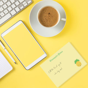 Notes personnelles sur l'ananas jaune post-it