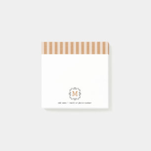 Notes Post-it® à monogrammes personnalisés de styl