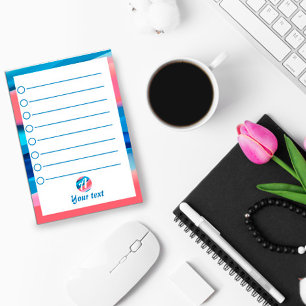 Notes post-it abstraites en rose bleu