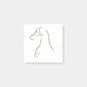 Notes post-it - Art naturel de ligne de fond