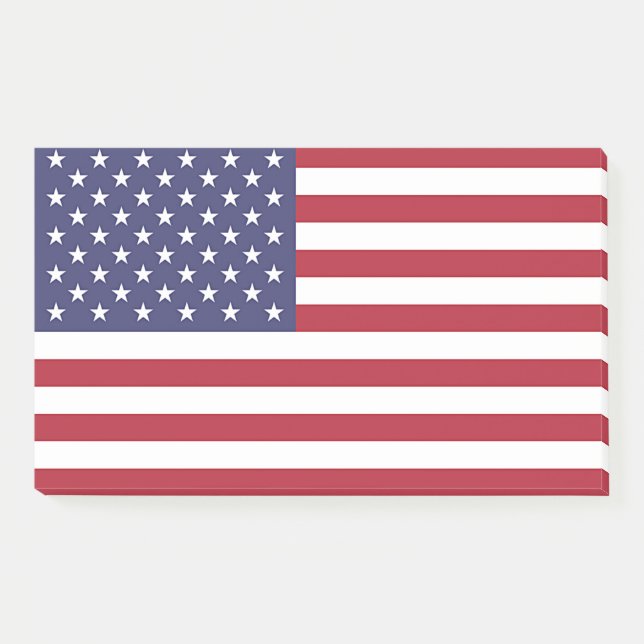 Notes post-it avec drapeau des États-Unis (Devant)
