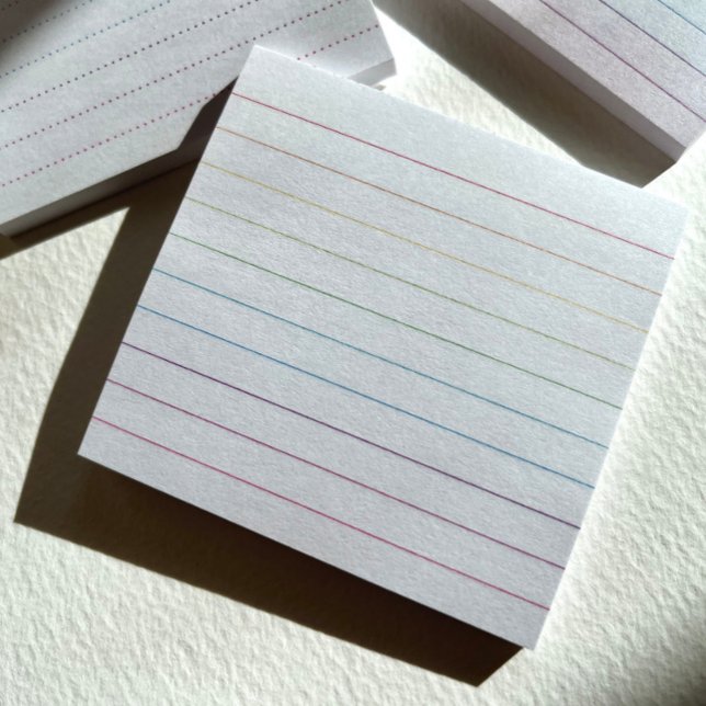 Notes post-it avec RainbowRule (RainbowRule lined notes from Joy Design.)