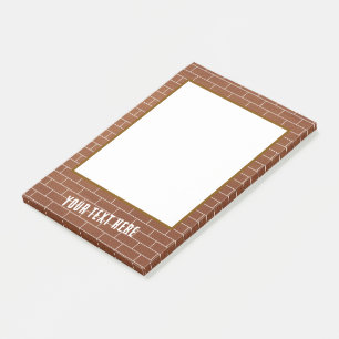Notes Post-it® avec Texte Personnalisé Mur de Briq