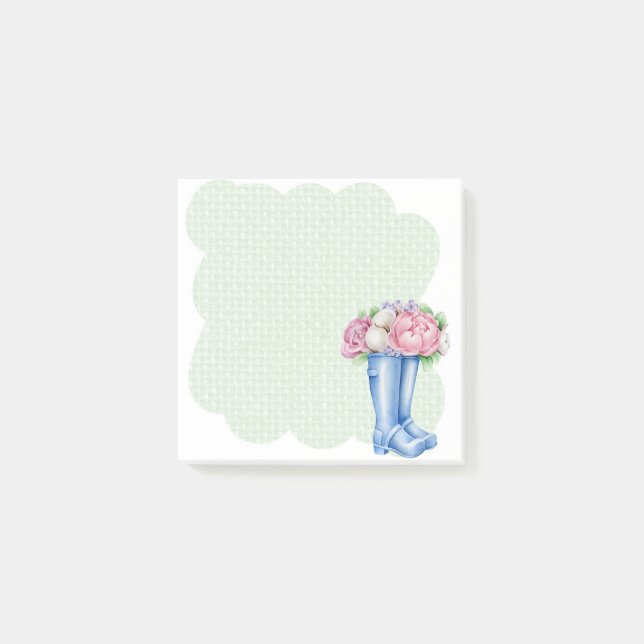 Notes Post-it Boots et Roses (Devant)