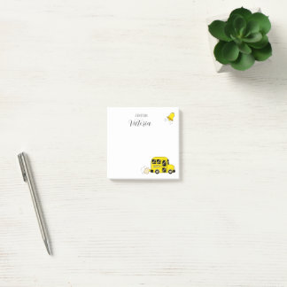 Notes post-it Bus scolaire jaune Retour à l'école