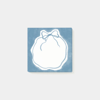 Notes Post-it® Couronne à ruban aquarelle bleu pou