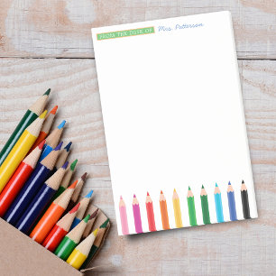 Notes Post-it Crayon de Couleur Personnalisé pour