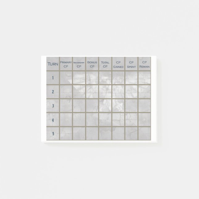 Notes Post-it® de 40 K Game Tracker (Devant)