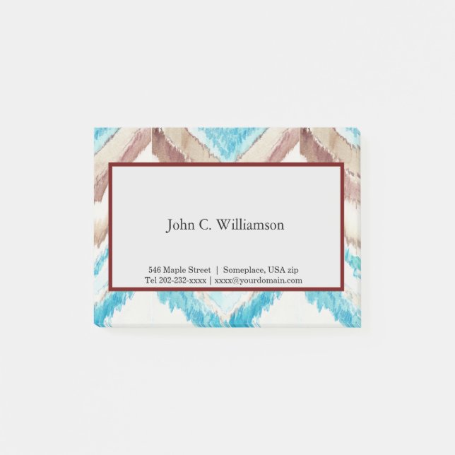 Notes post-it de Chevron congelé (Devant)