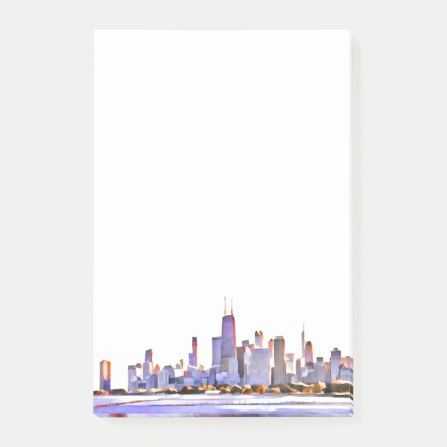 Notes post-it de Chicago Skyline (Devant)