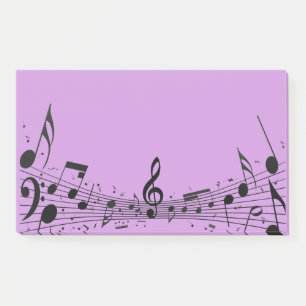 Notes post-it de conception musicale noire
