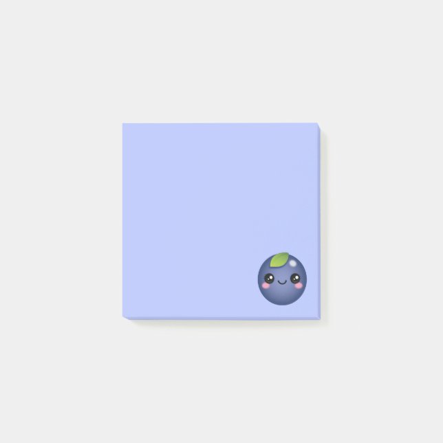 Notes post-it de Kawaii Blueberry (Devant)