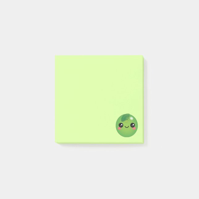 Notes post-it de Kawaii Pea (Devant)
