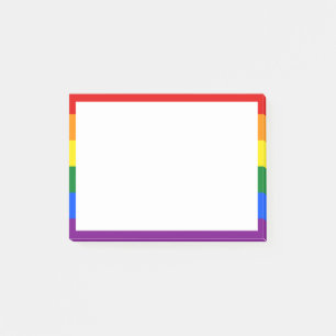 Notes post-it de la fierté arc-en-ciel