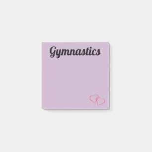 Notes post-it de la gymnastique violette
