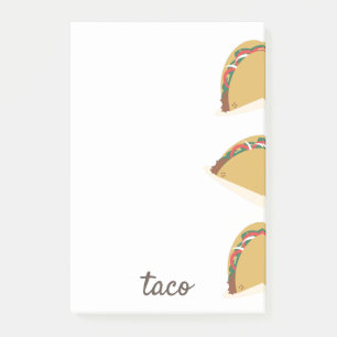 Notes Post-it de nourriture de restaurant de tacos