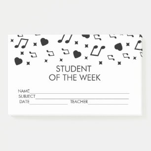 Notes Post-it de Récompense pour Étudiant en Musiq