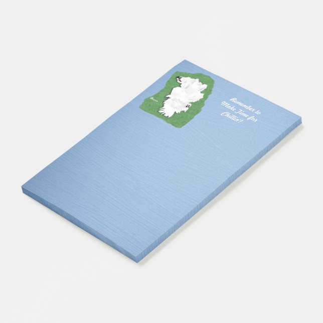 Notes Post-It® de relaxation Samoyé, 4 po x 6 po (Incliné)