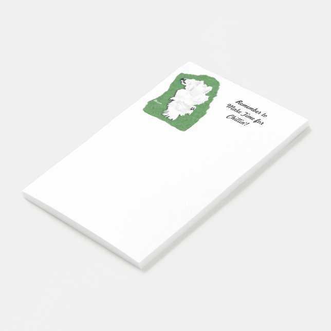 Notes Post-it® de relaxation Samoyé, 4 po x 6 po (Incliné)