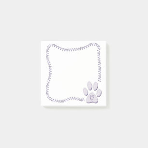 Notes post-it du coeur du chien paw