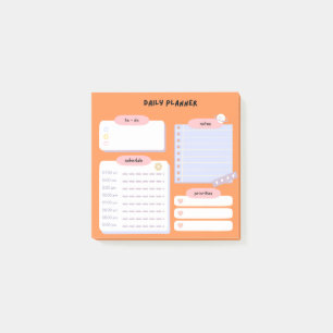 Notes post-it du gestionnaire quotidien efficace