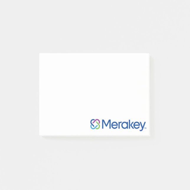 Notes post-it du logo Merakey 4x3" (Devant)