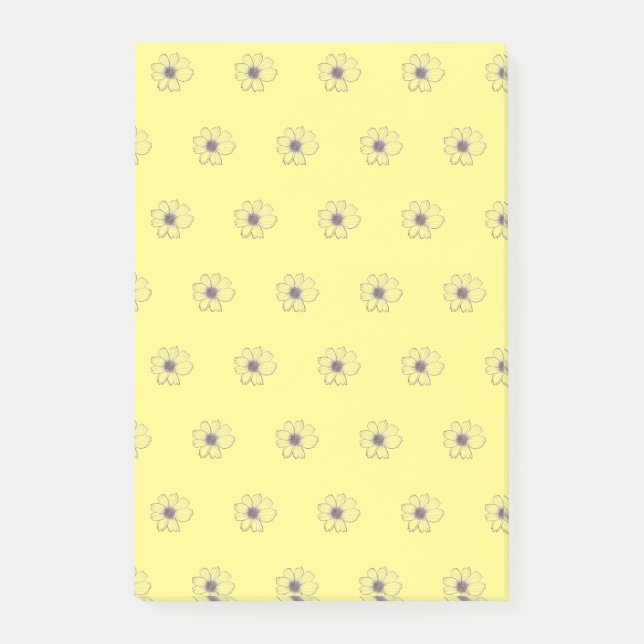 Notes post-it du Motif de fleurs (Devant)