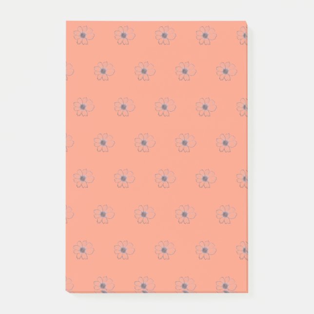 Notes post-it du Motif de fleurs (Devant)