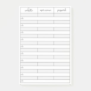 Notes post-it du rappel de mot de passe