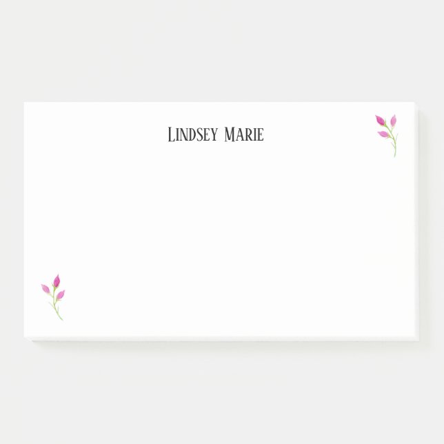 Notes post-it du ROSE PERSONNALISÉ (Devant)