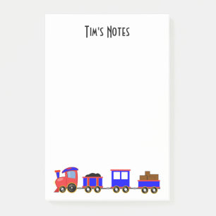 Notes post-it du train de jouets
