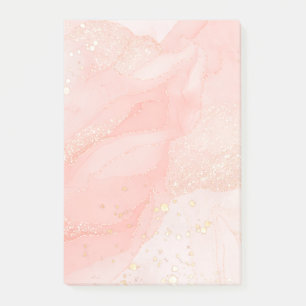 Notes post-it® en marbre liquide de pêche orange,