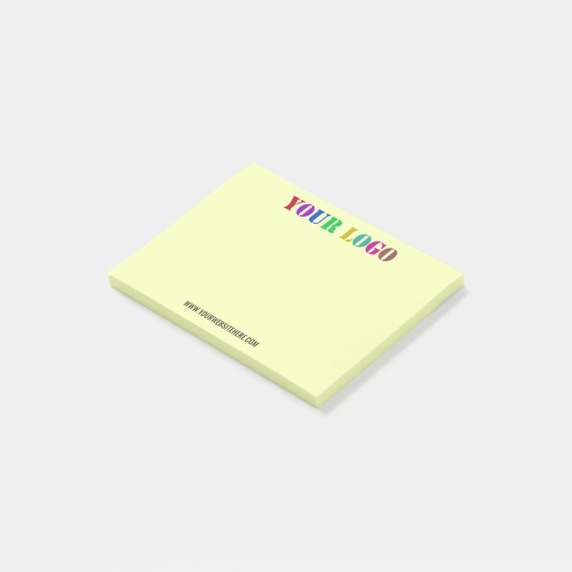 Notes Post-it® Exemple de texte de logo d'entrepri (Incliné)