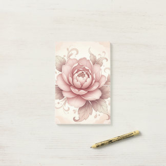 Notes Post-it® Fleurs Roses Élégantes Personnalisé