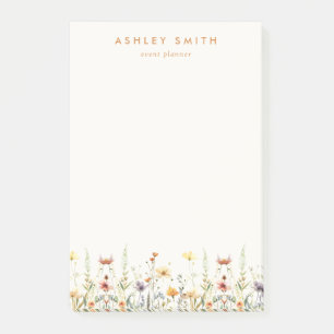 Notes post-it Fleurs sauvages rustiques
